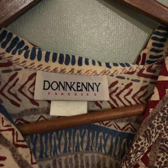 Vintage Funky Tribal Animal Print Blouse - Picture 3 of 4